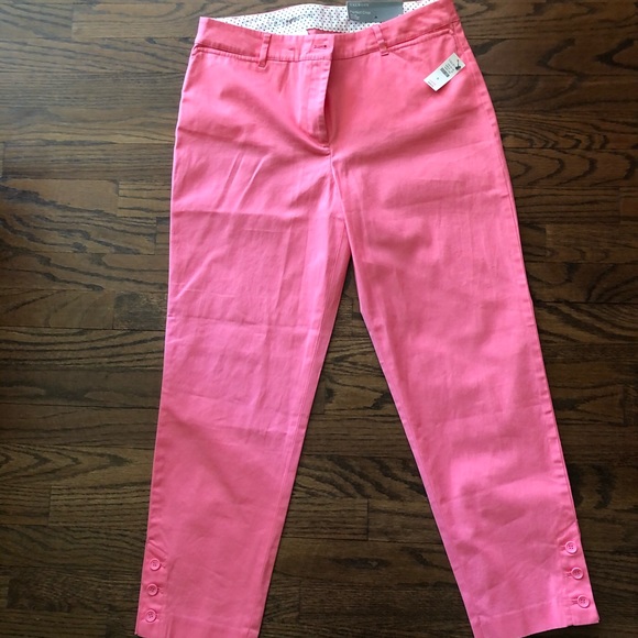 NWT Talbots Pink Perfect Crop Pants - Picture 6 of 8
